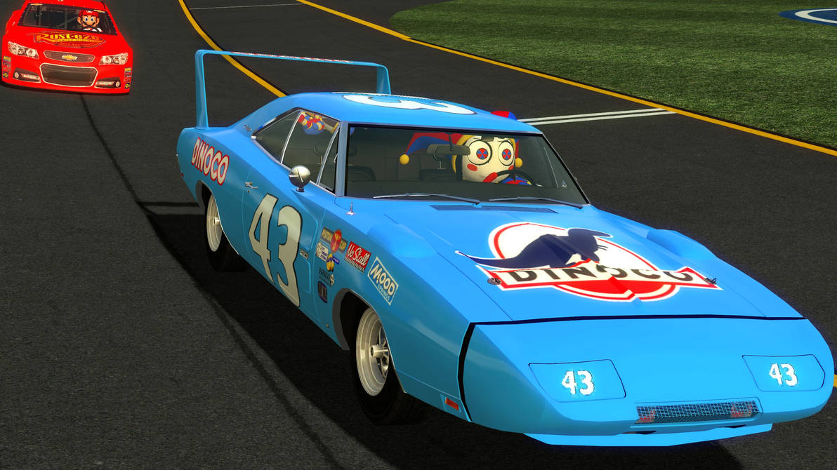 Devaintart Racing Car Pomni Driving a Race Car by RedKirbDaRedPuffball on DeviantArt