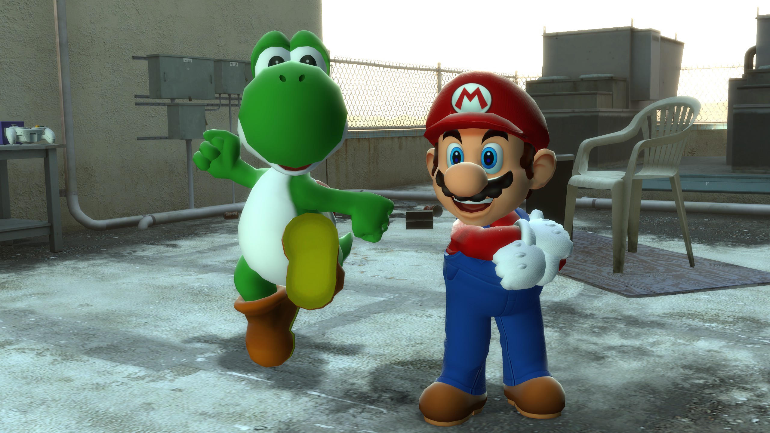 Solid Mario Mario and Yoshi doing their Metal Gear Solid Poses by ...