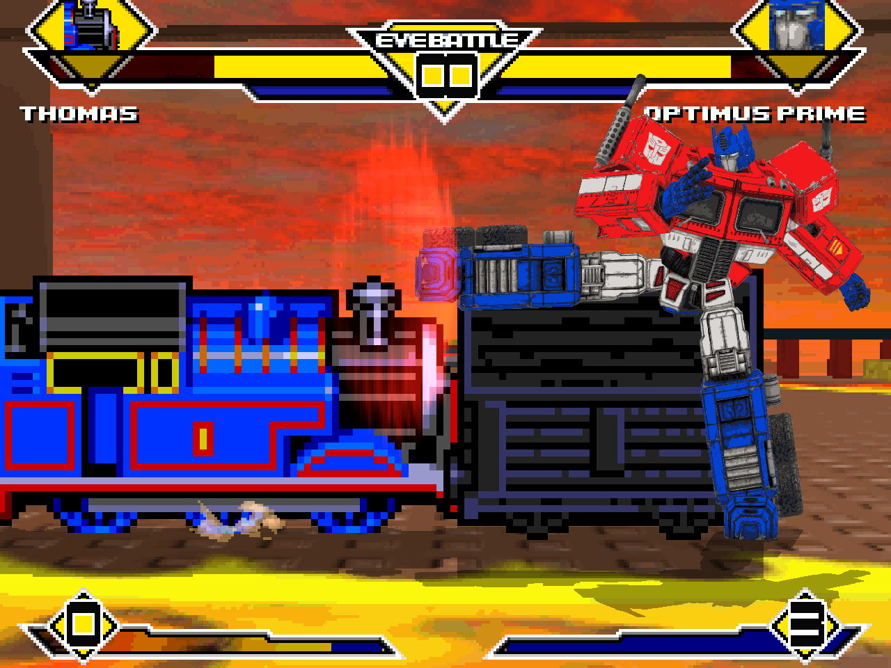 Mugen Roster Thomas MUGEN Thomas vs Optimus Prime by RedKirb on DeviantArt