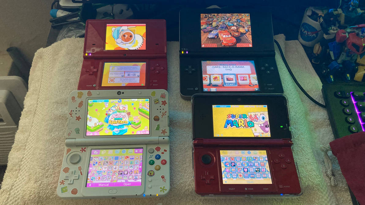 Nintendo Moded My Modded Nintendo Handhelds V2 by RedKirbDaRedPuffball on DeviantArt