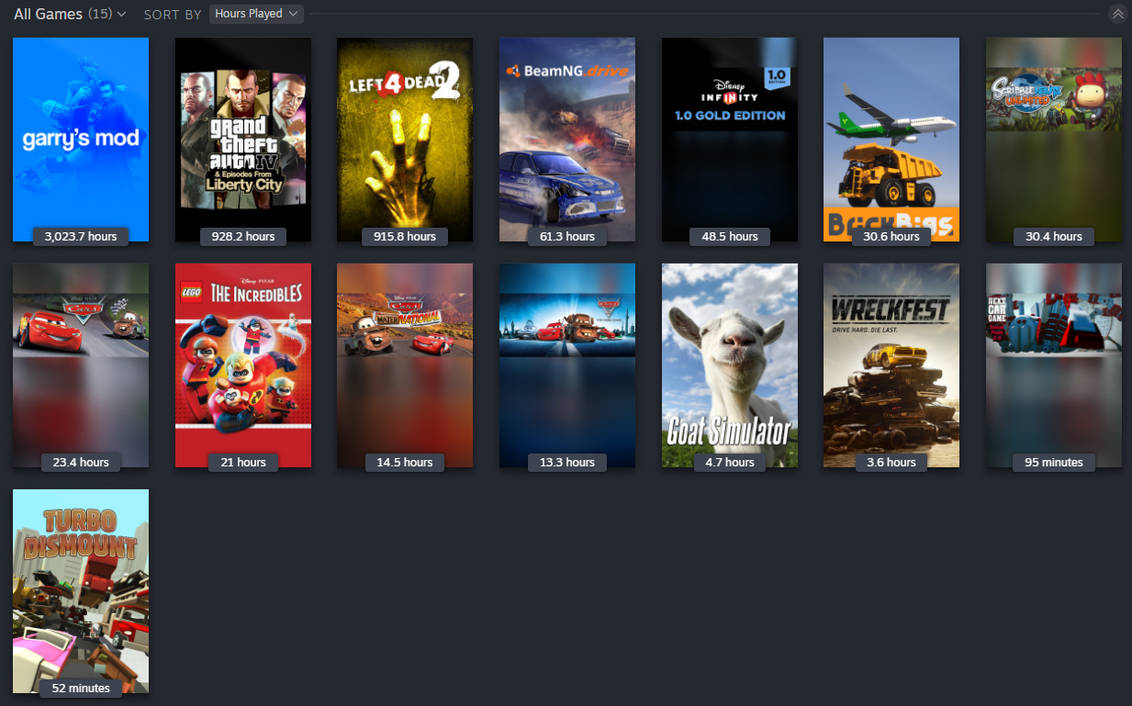 Steam Ga All of my Steam Games with Cover Arts by RedKirb on DeviantArt