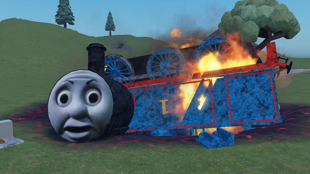 ROBLOX Thomas Explodes by RedKirbDaRedPuffball on DeviantArt