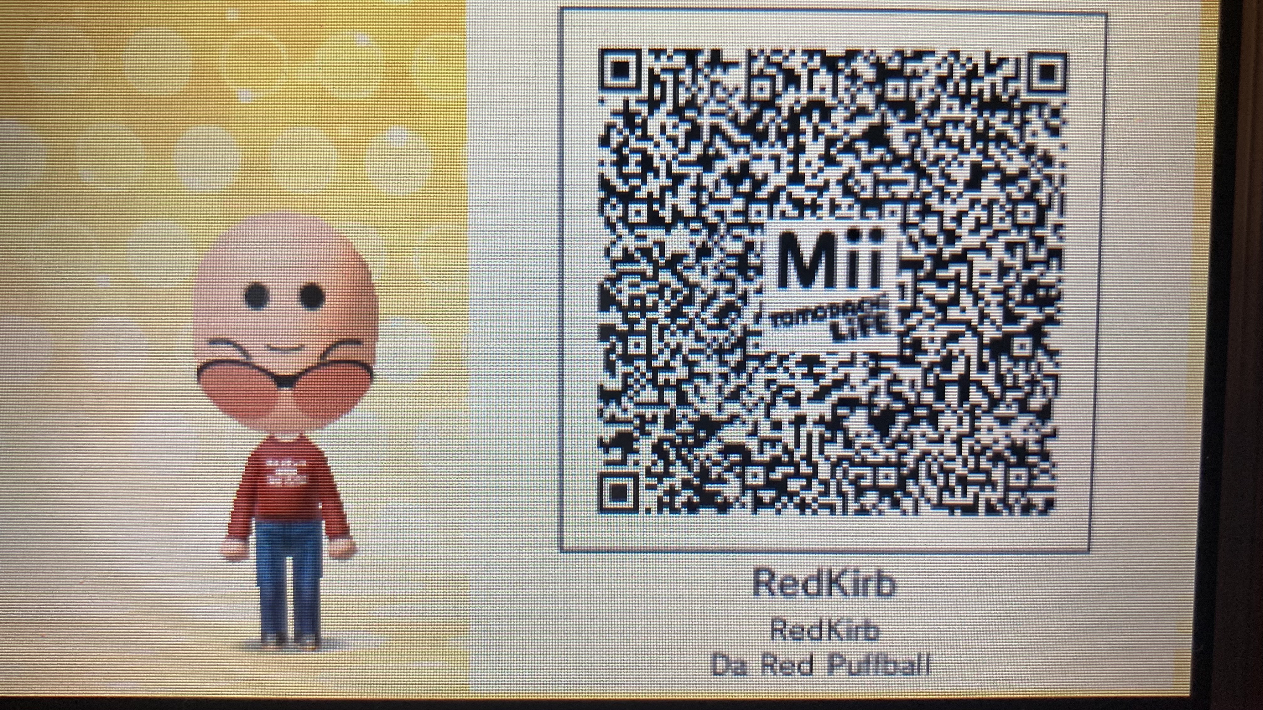 The Riddler Mii Code RedKirb Mii QR Code (Tomodachi Life) by RedKirbDaRedPuffball on DeviantArt
