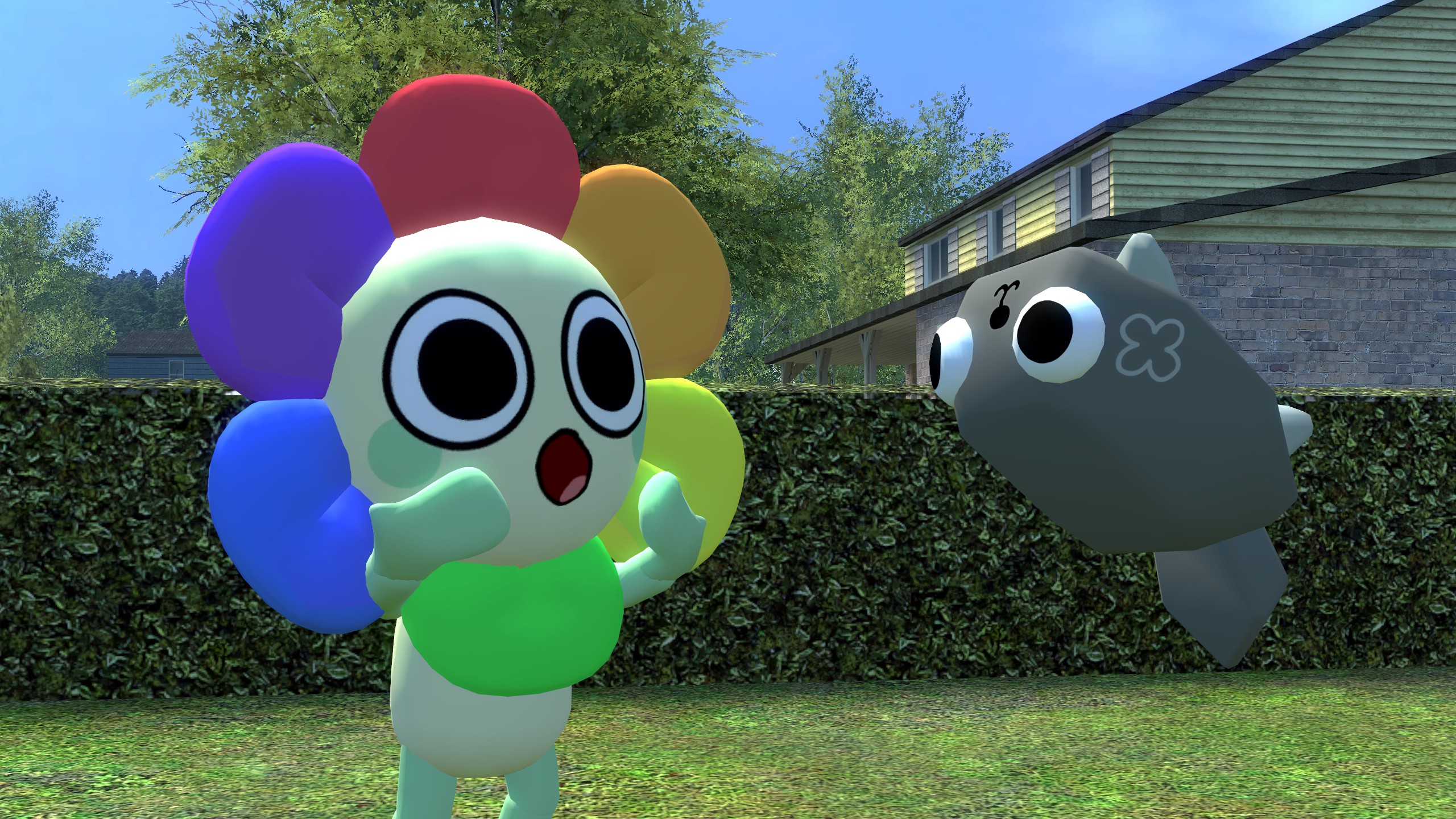 Pebble Doing Machine Dandy sees Pebble doing a backflip by RedKirbDaRedPuffball on DeviantArt
