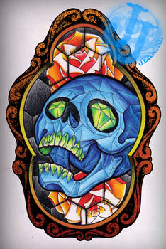 Stained glass tattoo design