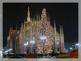 Milan Cathedral and Xmas Tree