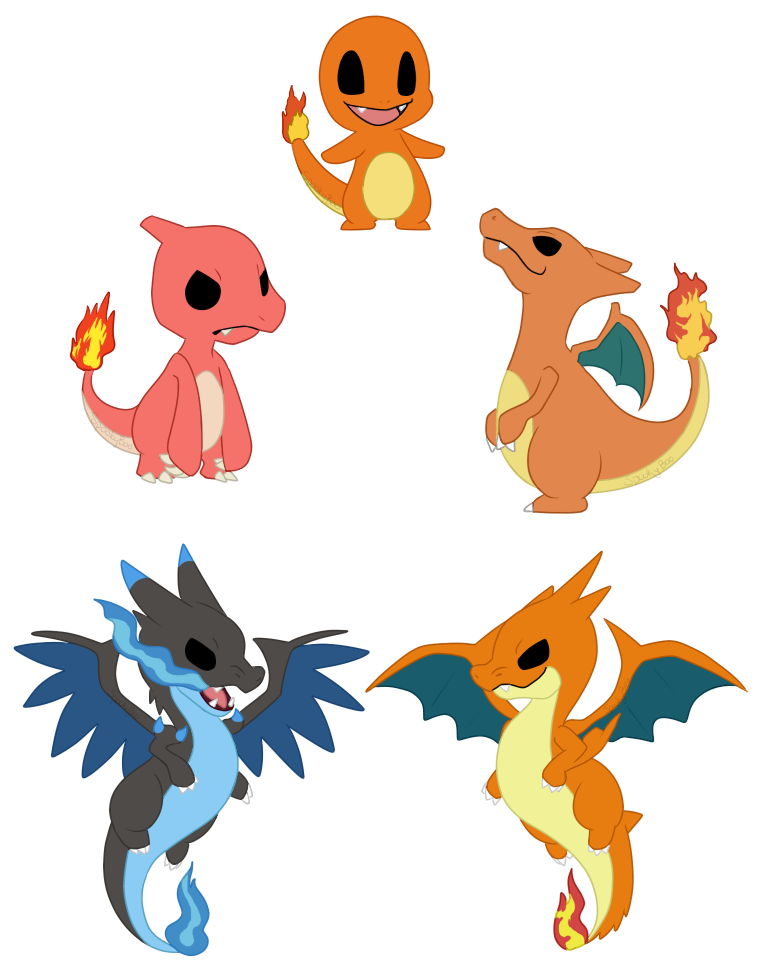 Charmander Charmeleon Charizard And Mega X And Y By X