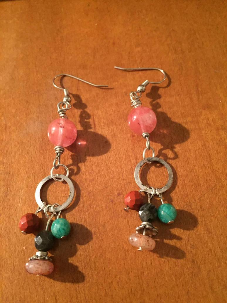 Gemstone Earrings by ManiacallyInclined on DeviantArt