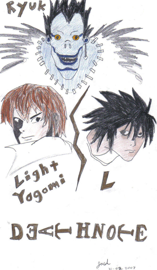 Death Note Trio by Elwe-Anwamane on DeviantArt