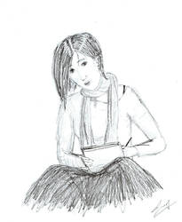 Girl in a Black Velvet Skirt