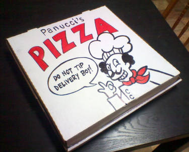Panucci's Pizza Box prop replica from Futurama