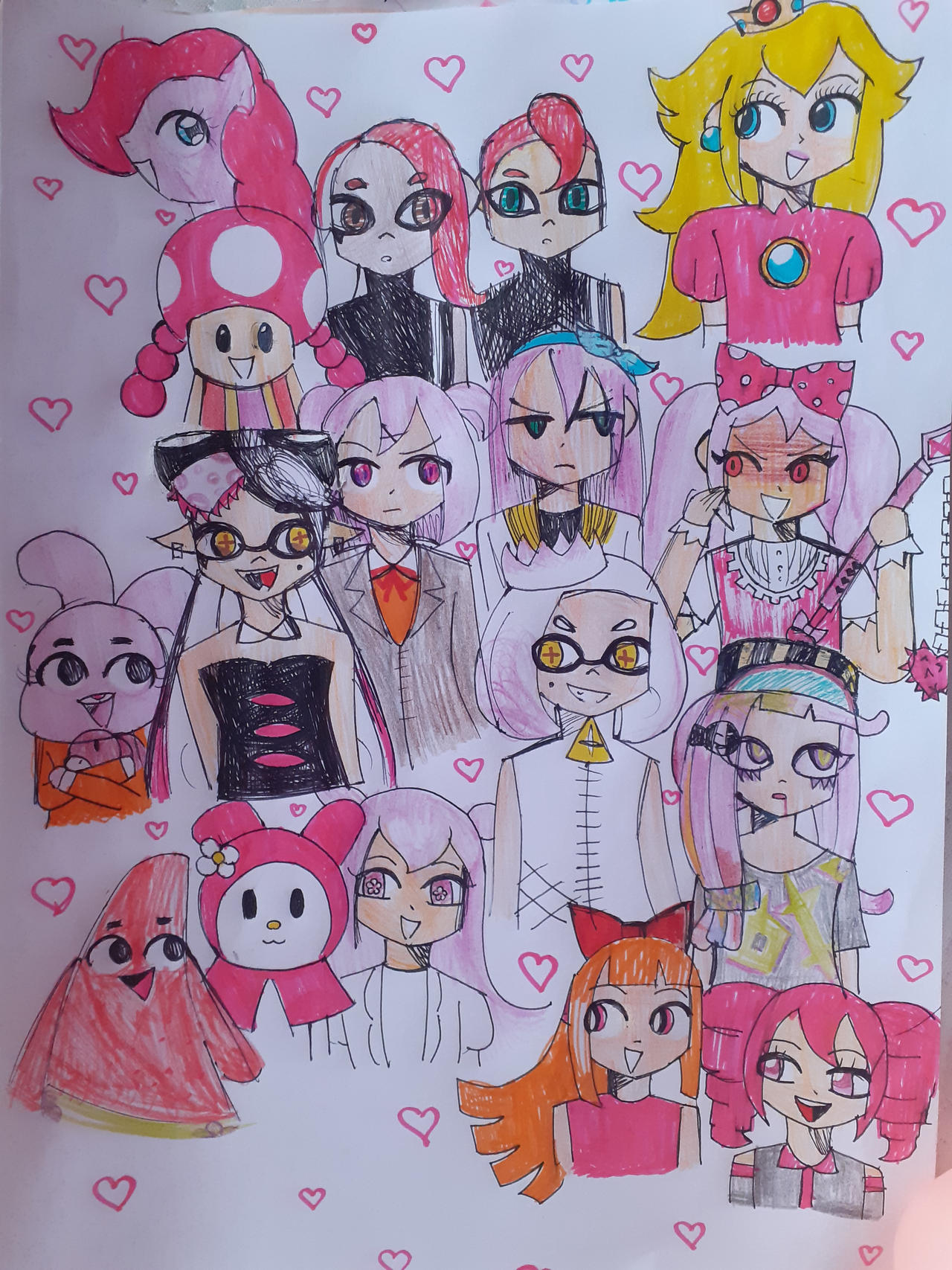 Pink characters art by Mimigaming200 on DeviantArt