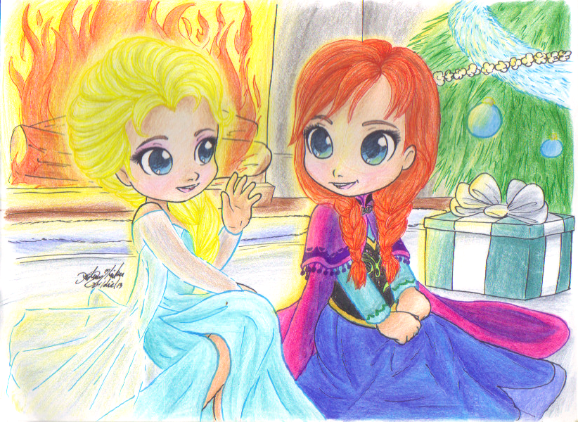 Chibi Elsa and Anna