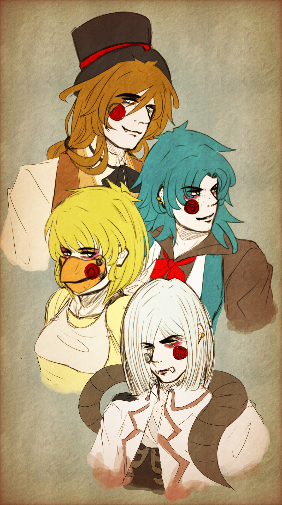 Anime Human Fnaf 2 Poster by BlackFireGaming on DeviantArt