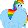 Chubby EQG Rainbow Dash Rear view