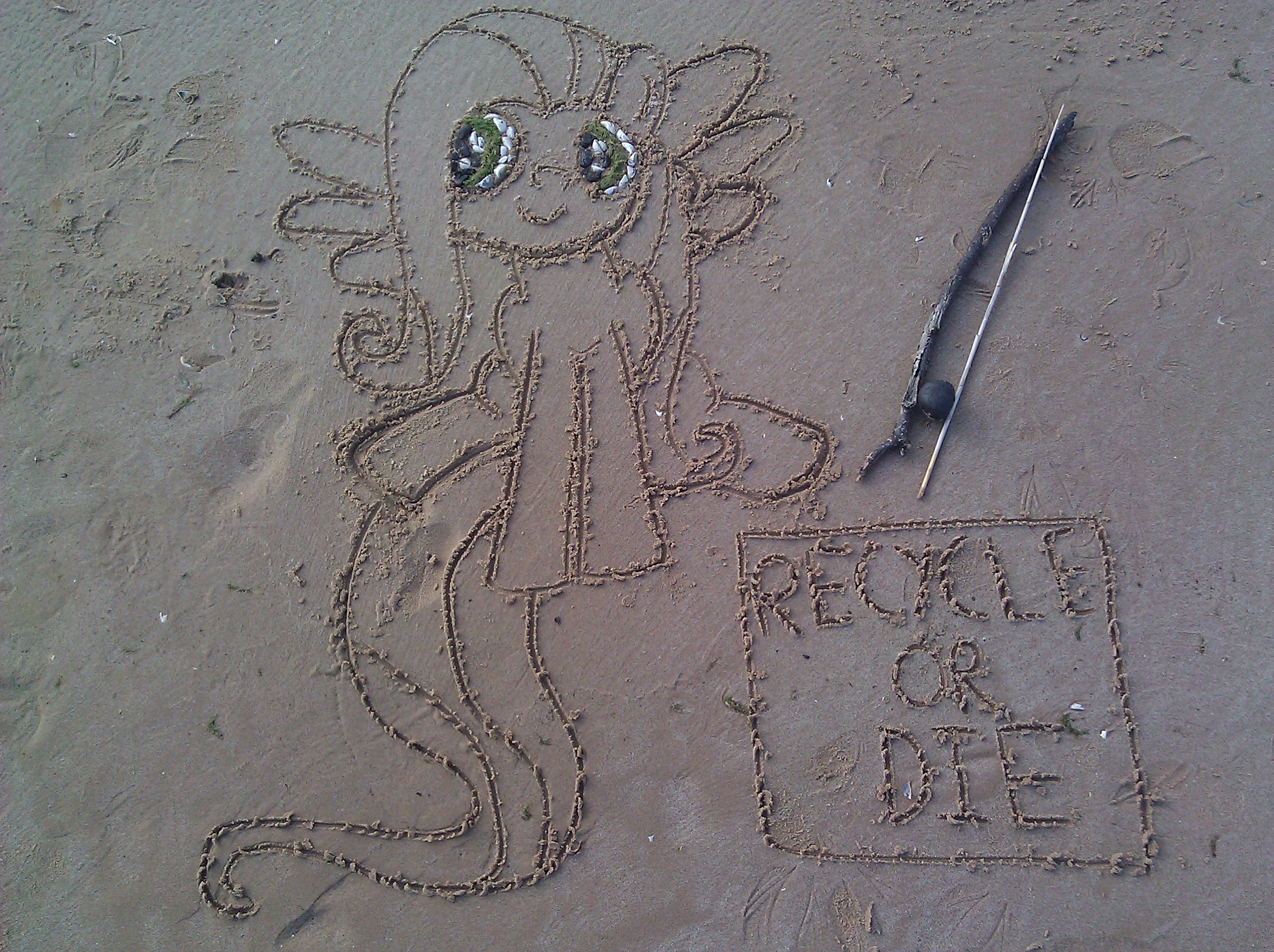 Fluttershy Sand Art