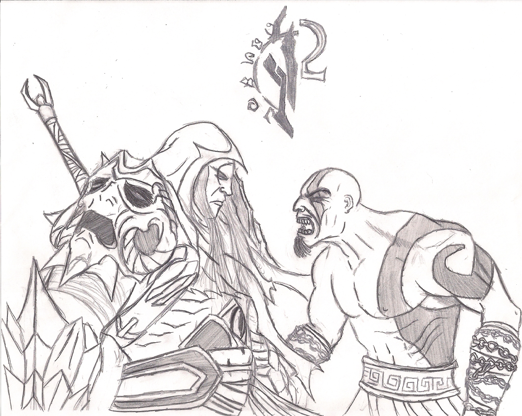 God of War эскизы тату