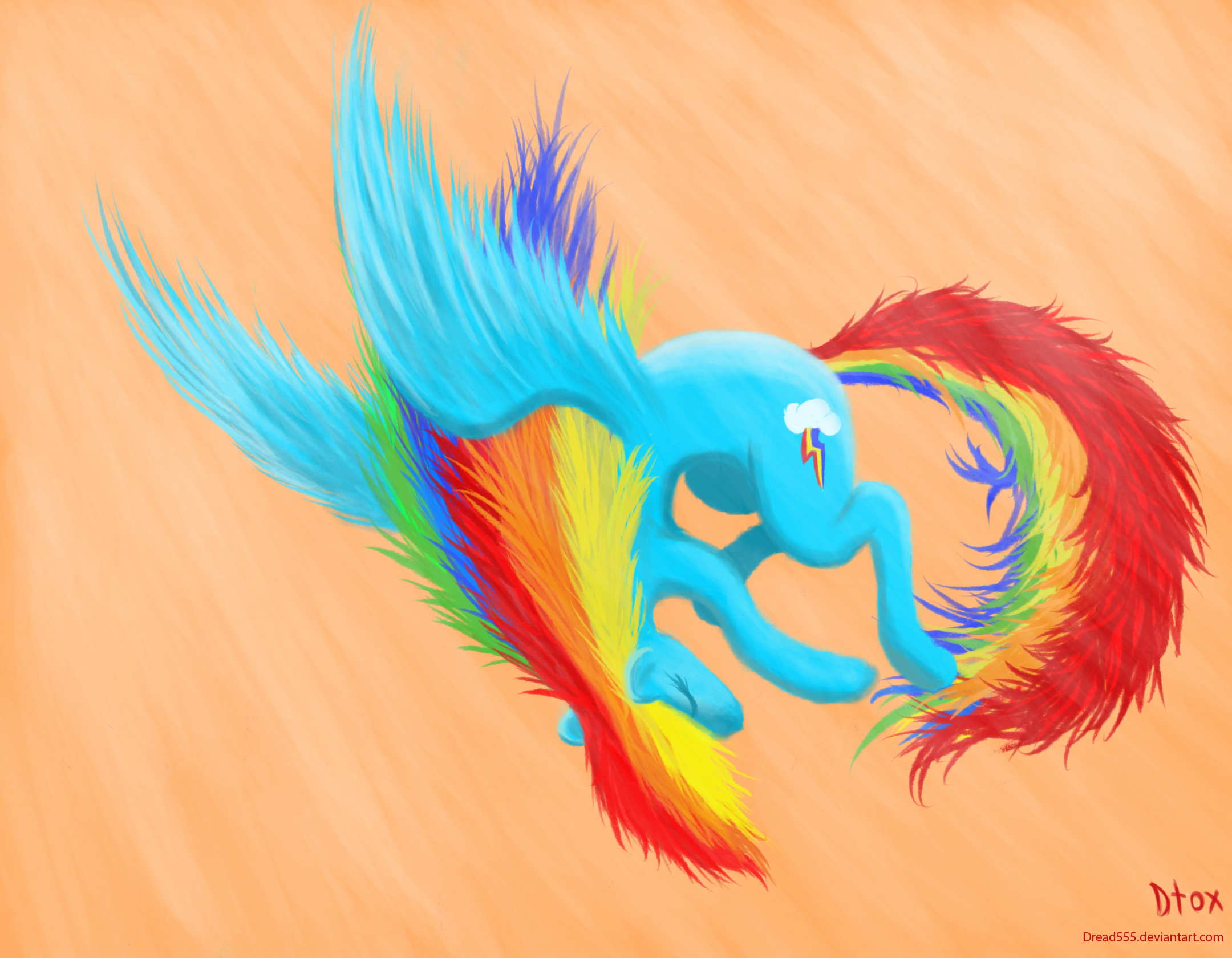 Rainbow Dash in the Sky