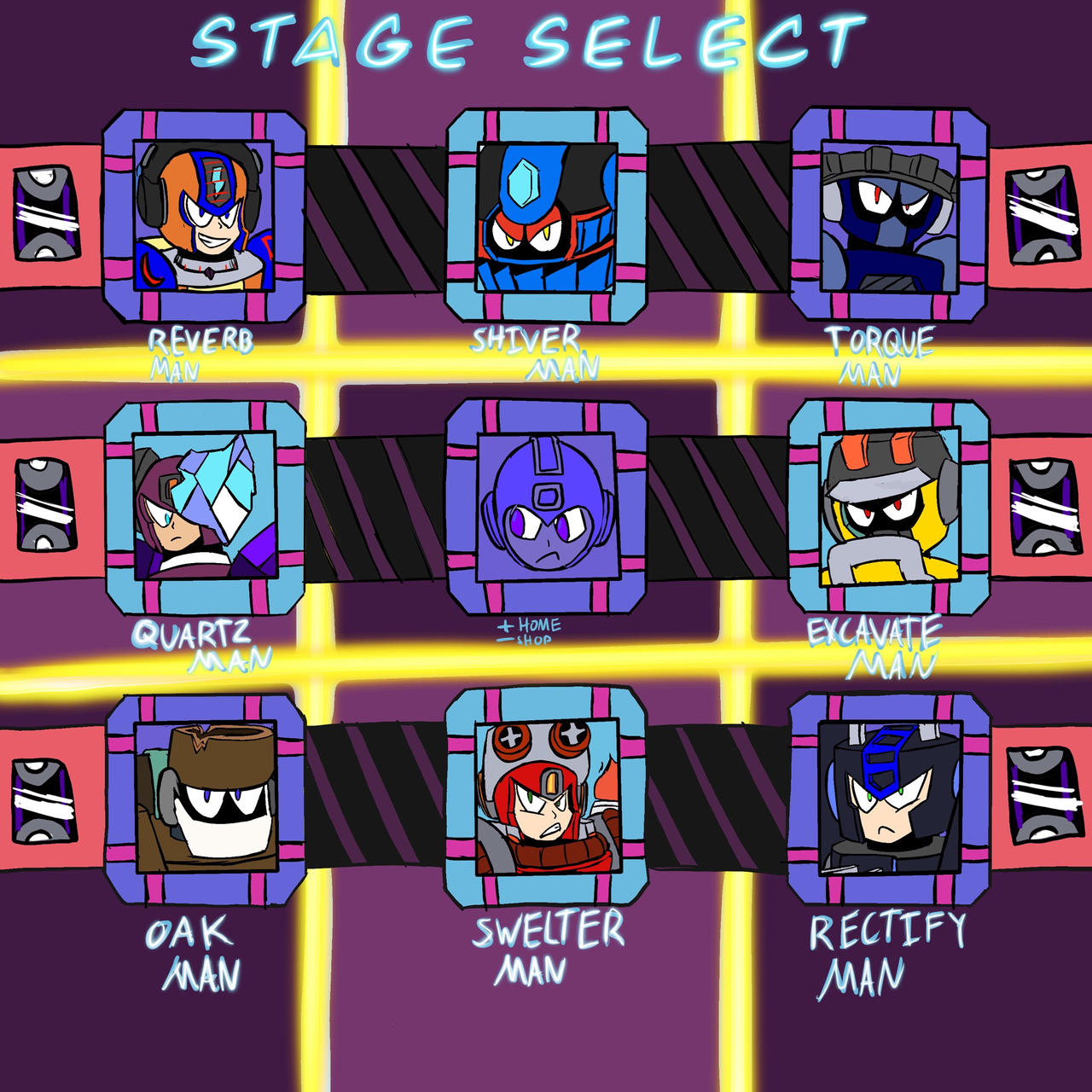 Mega Man Rewind Stage Select by N1troMan on DeviantArt