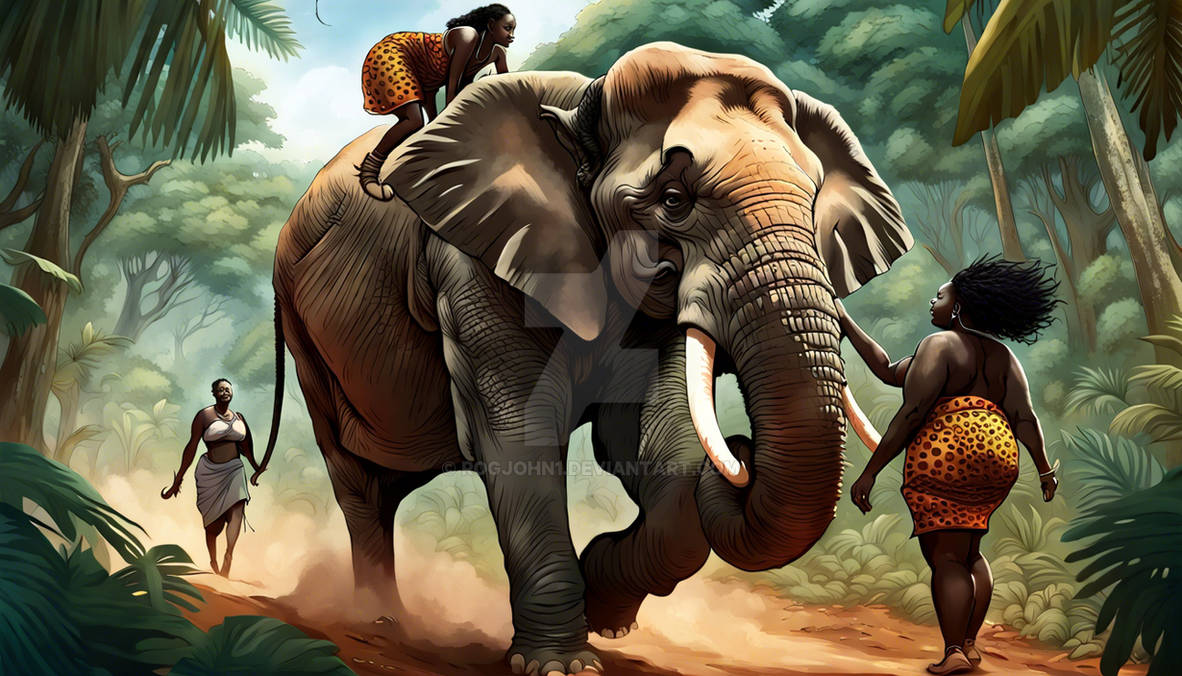 Monster Mini Elephant A huge monster elephant appears from the thicket by rogjohn1 on DeviantArt