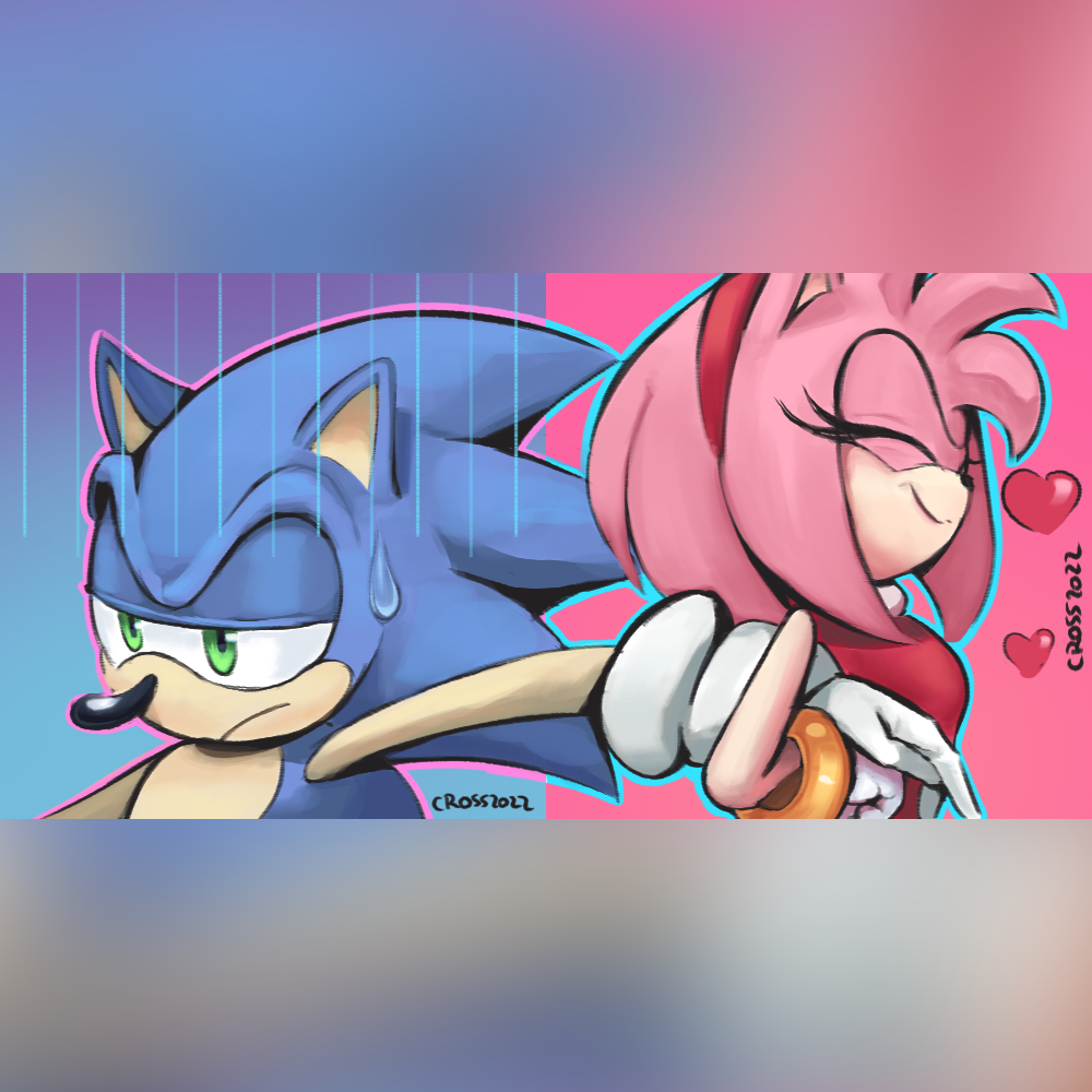 SonAmy Kiss, sonamy , sonic , amy , rose , kiss , magmacube - Free