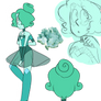 Blue neprhite - blue pearl and penny fusion