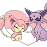 Espeon and Skitty Valentine