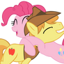 Pinkie Pie hugging Braeburn