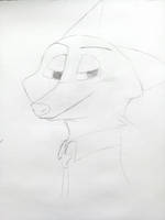 Nick Wilde (black and white) 