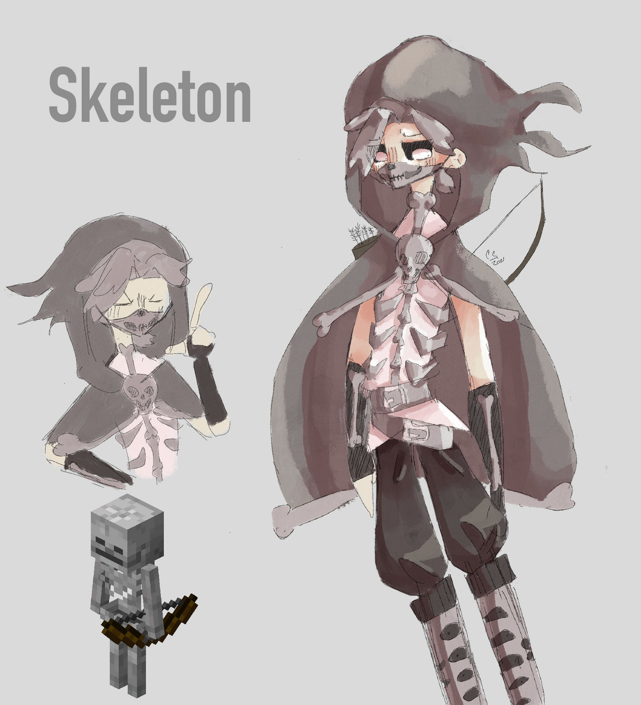 Skeleton Flo Minecraft human skeleton by Flo-bato on DeviantArt