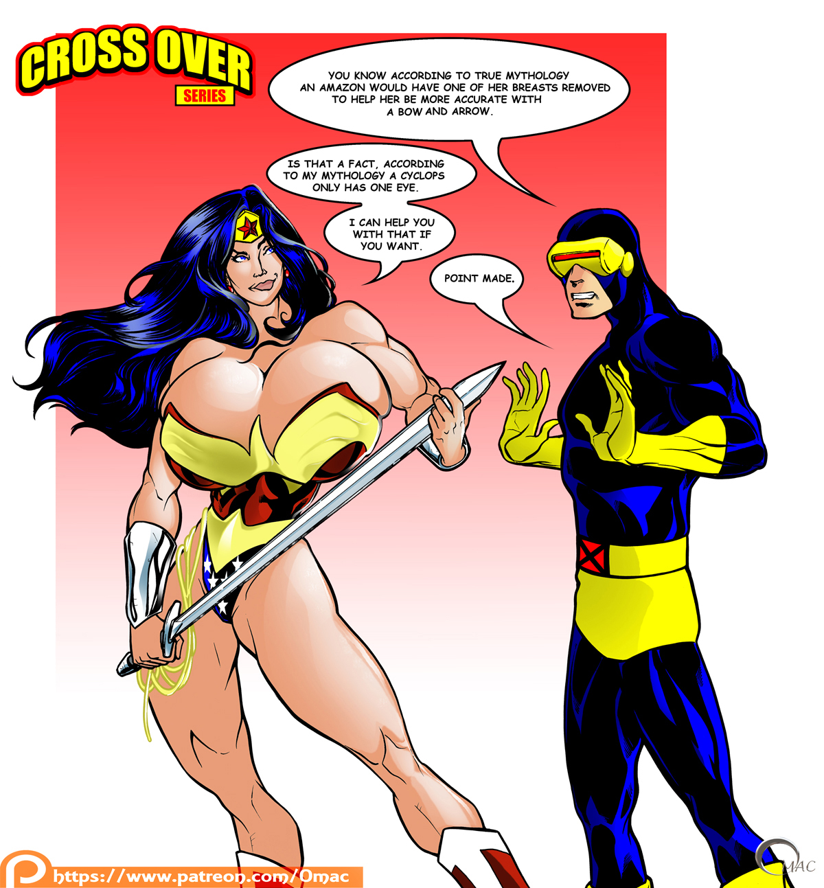 Cross Over  Wonder Woman and Cyclops