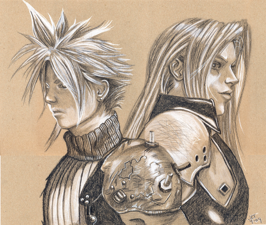 Cloud and Sephiroth