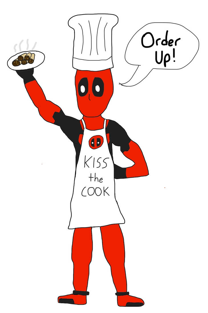 Deadpool Serves Chimichangas by TheSashRingingLasher on DeviantArt