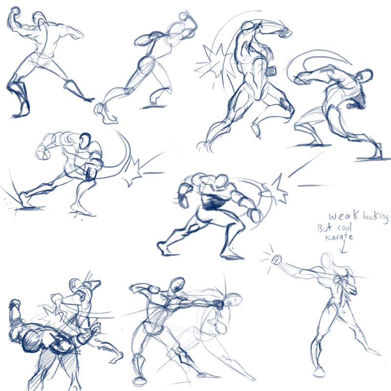 Punching sketch reference by discipleneil777 on DeviantArt