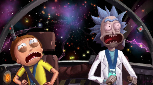 Rick and Morty 3D painterly