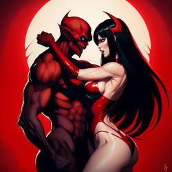 Vampirella swaying a demon