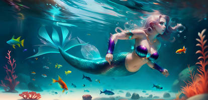 Mermaid underwater