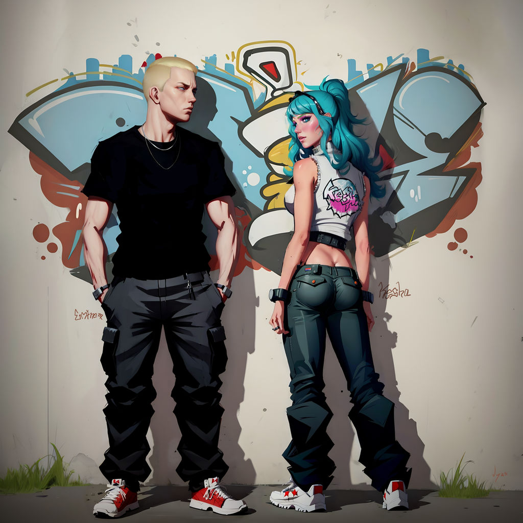 Eminem and Kesha thugged out by MasterPaintingNowcom on DeviantArt
