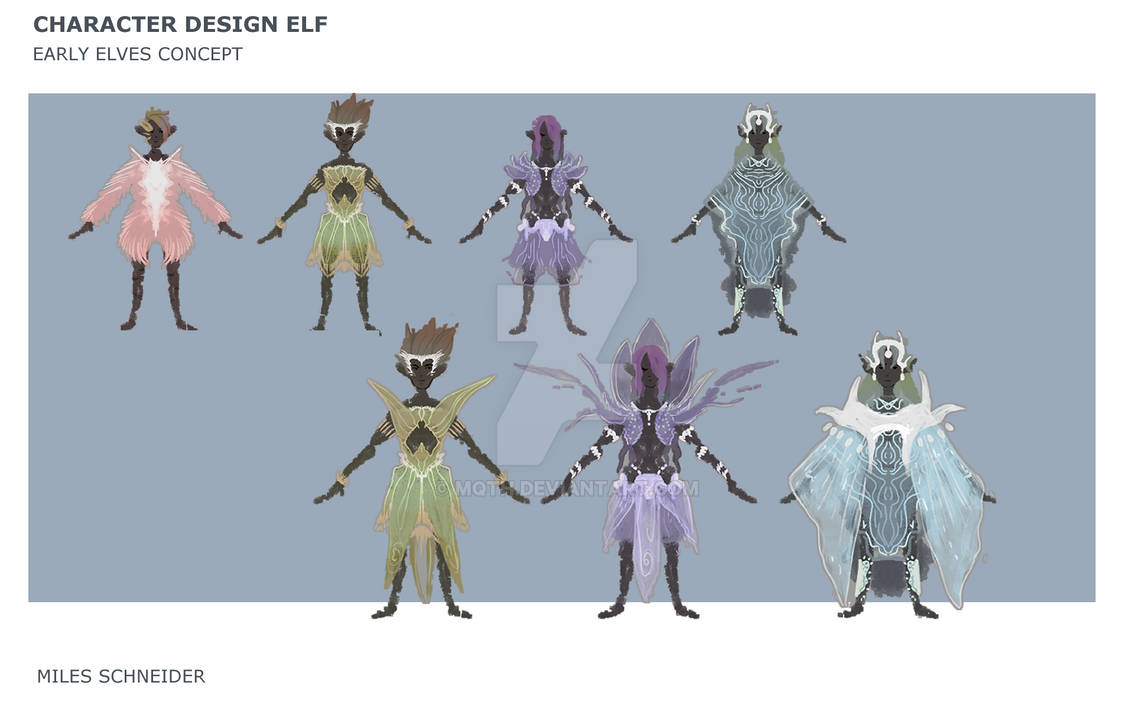Elf Layout Design Character Design Elf Early Concepts by MQth on DeviantArt