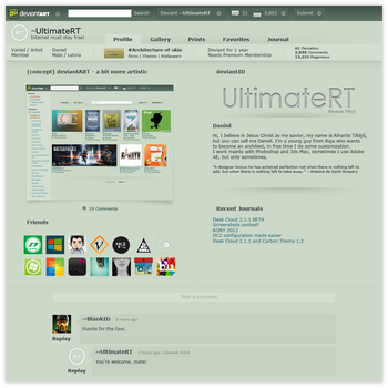 (concept) deviantART - a bit more artistic 2 by UltimateRT