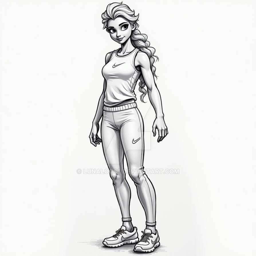 Fitness Elsa by lunaloo86 on DeviantArt