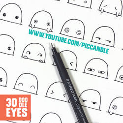 30 Cute / Kawaii Eyes to Doodle ~ Video