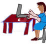 Girl At The Computer