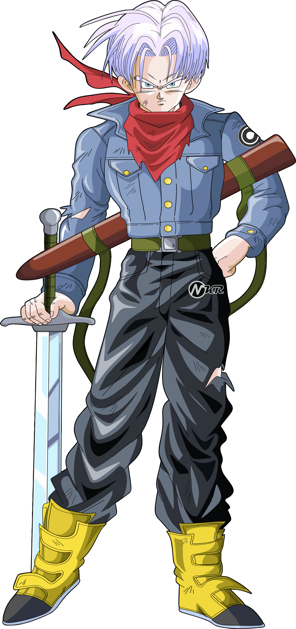 Trunks que veio do futuro do anime Dragon Ball z