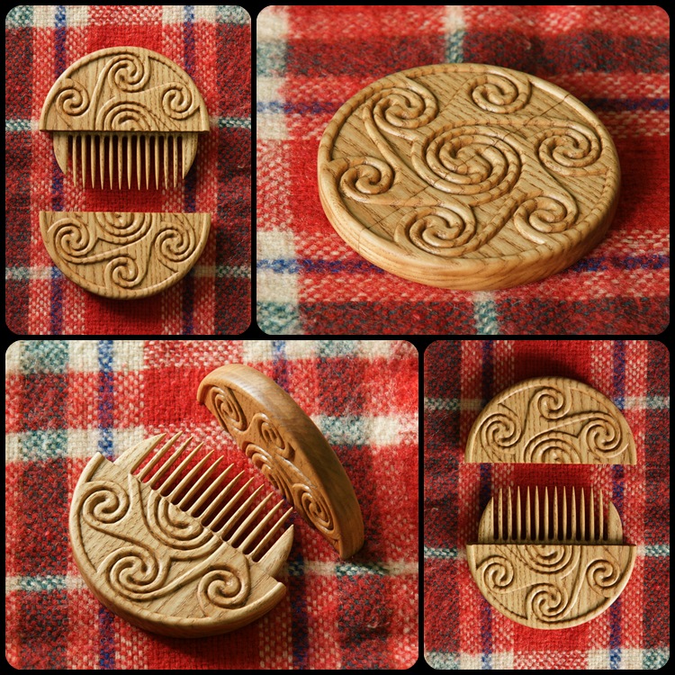 Triskelion Hair comb