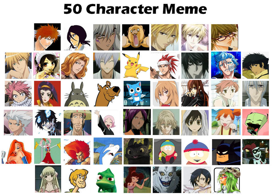 50 Fave -Animated- Characters by theharlequinangel on DeviantArt