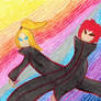 Sasori and Deidara oil pastel