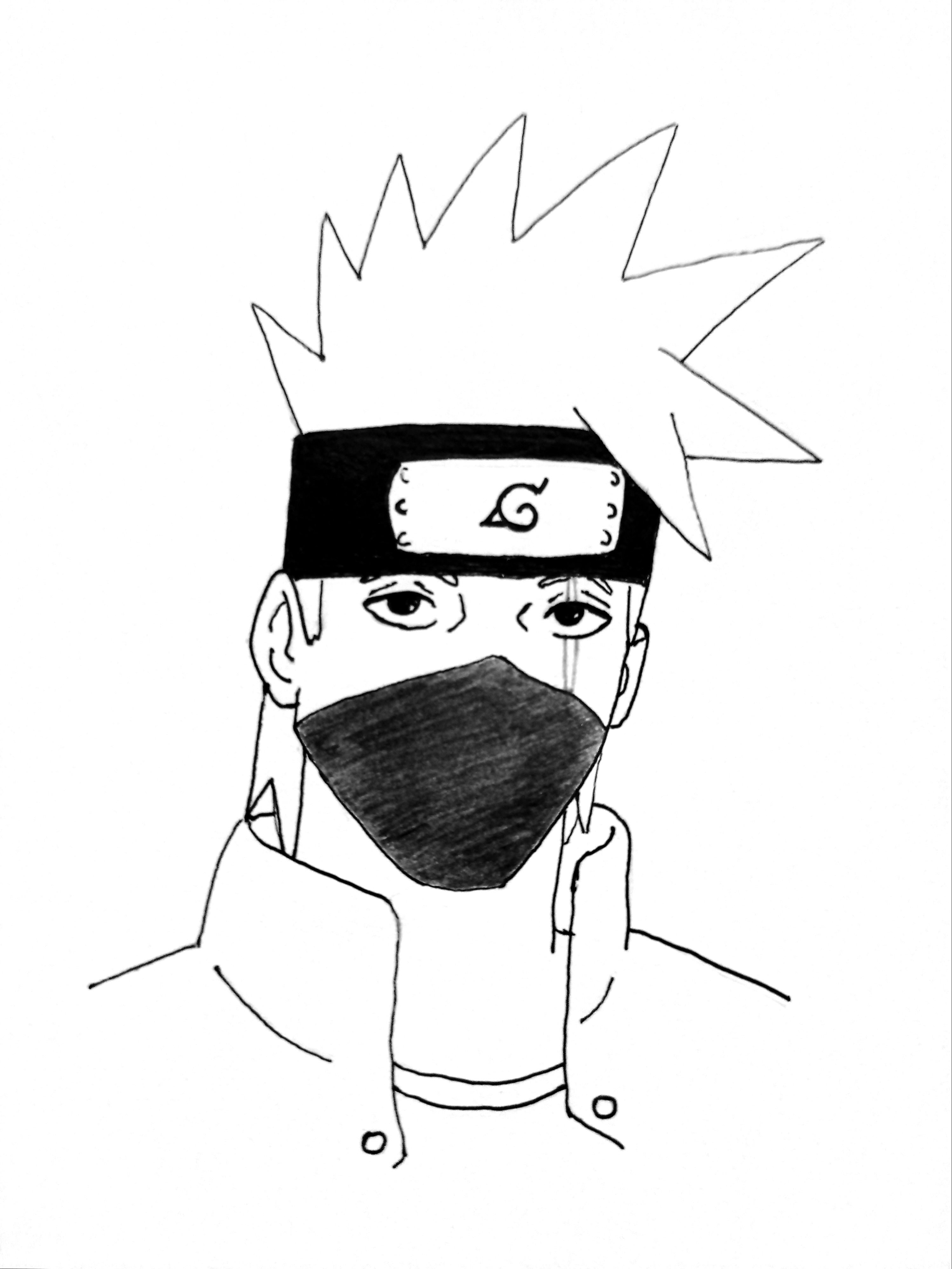 Hatake Kakashi, Sharingan; Naruto  Kakashi drawing, Naruto sketch