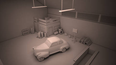 3D WIP Garage scene