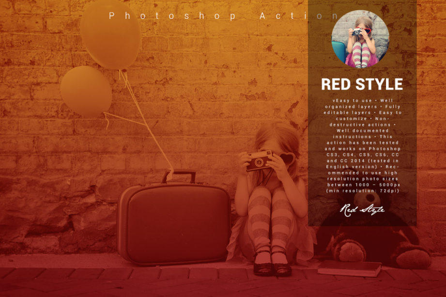 Red Style Photoshop Action by littmikal on DeviantArt